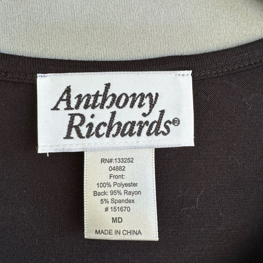 5 for $45  Anthony Richards Floral Top Blouse Shirt Size M - Picture 4 of 6